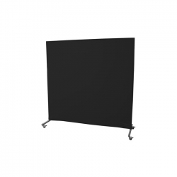 Stellwand schwarz, 1,80 x 1,80 m fahrbar