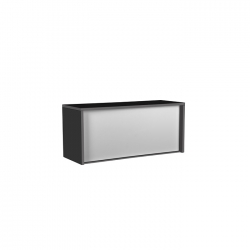 Buffetelement niedrig, schwarz mit Acrylfront 180 x 68 x 80 cm (B/T/H)