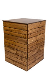Bareckelement LIGNUM, Holz, braun, 84 x 84 x 120 cm (LxBxH), Outdoor geeignet