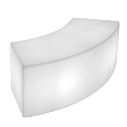 LED Sitzbank II (N)  halbrund, 120 x 43 x 43 cm (60°, B/T/H), PE, mit Beleuchtung, Outdoor geeignet