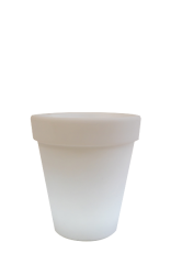 LED Glowing Bloom Pot weiß Ø 62 x 69 cm (B/H), PE, mit Beleuchtung, Outdoor geeignet