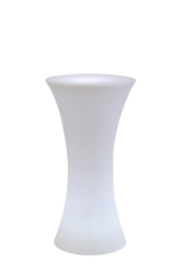 LED Stehtisch weiß Ø 60 x110 cm (B/H), PE, mit Beleuchtung, Outdoor geeignet