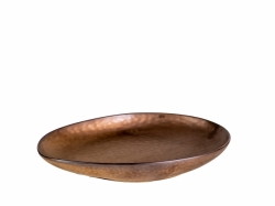 Platte oval 16,5 x 12 x 2,1cm RETRO bronze, used Look