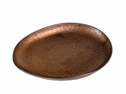 Platte oval 27,5 x 20,5 x 3,3cm RETRO bronze, used Look
